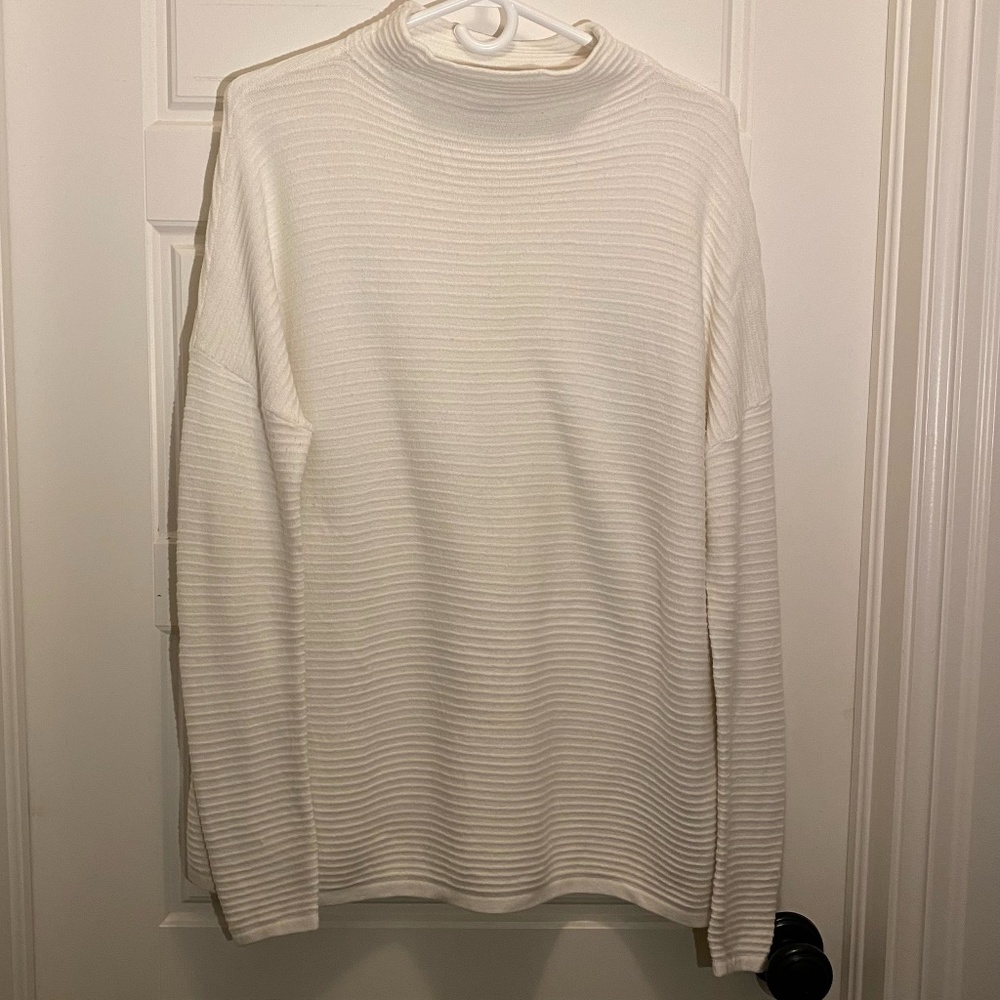 French Connection White Cozy Oversize Cowl Neck Sweater